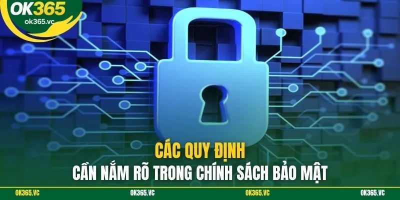Các quy định cần nắm rõ trong chính sách bảo mật