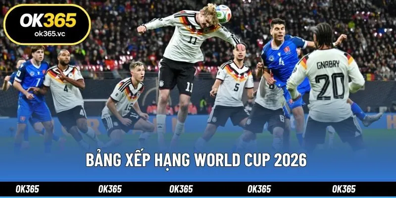 Bảng Xếp Hạng World Cup 2026 Mới Nhất Cập Nhật Tại Ok365